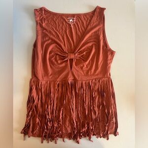 Idyllwind Rust Fringe Tank Top